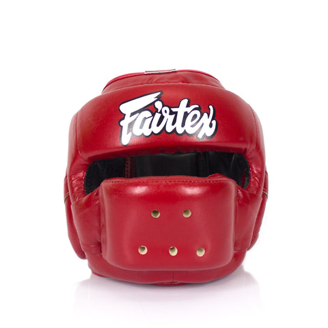 Fairtex Headguard Full Face Protector HG14 Red