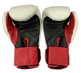 Top King Boxing Gloves Ultimate Velcor TKBGUV White Black Red