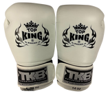 Top King Boxing Gloves Air Velcro TKBGAV White