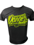 Danger T-shirt Black Light Green