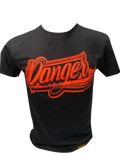 Danger T-shirt Black Orange