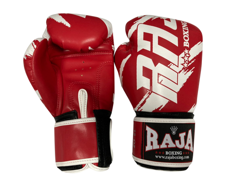 Raja Boxing Gloves BGL Letters Red White
