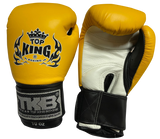 Top King Boxing Gloves TKBGUV Ultimate Velcro Yellow White Black