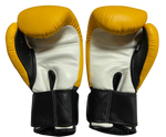 Top King Boxing Gloves TKBGUV Ultimate Velcro Yellow White Black