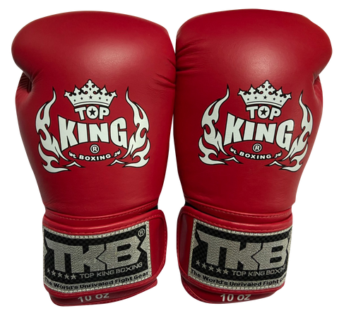 Top King Boxing Gloves Super GSV No Air Red