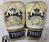 Top King Boxing Gloves "Super Snake" Air TKBGSS-02 White (Gold)
