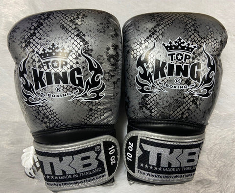 Top King Boxing Gloves "Super Snake" Air TKBGSS-02 Black(Silver)
