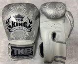 Top King Boxing Gloves "Super Snake" TKBGSS-02 White(Silver) No Air