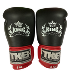 Top King Boxing Gloves Ultimate Velcor TKBGUV Black White Red
