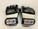 Fairtex Boxing Gloves MMA FGV17 Split Knuckles Black White